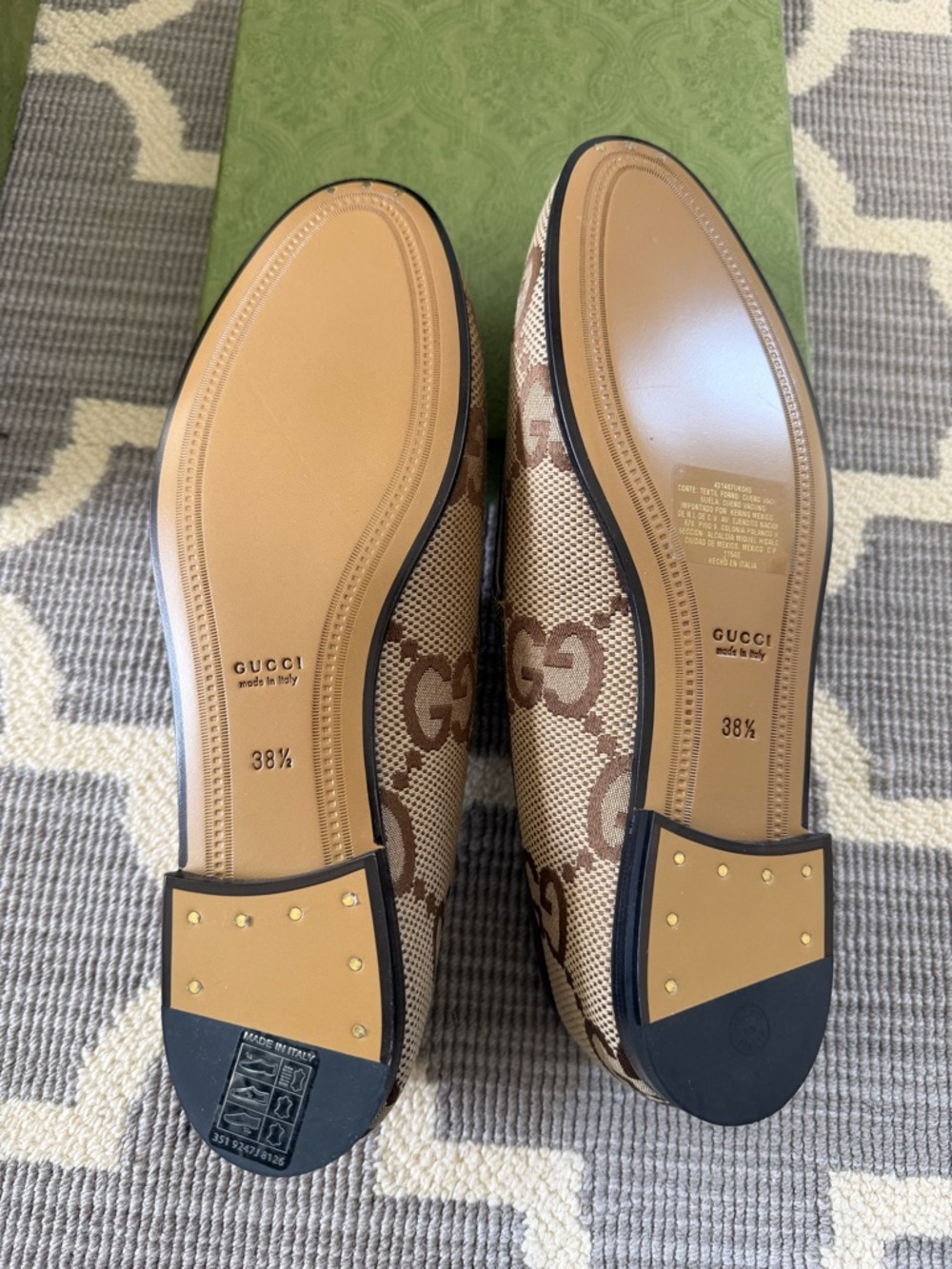 Gucci Jordaan GG Canvas Horsebit Loafers - Picture 2 of 8